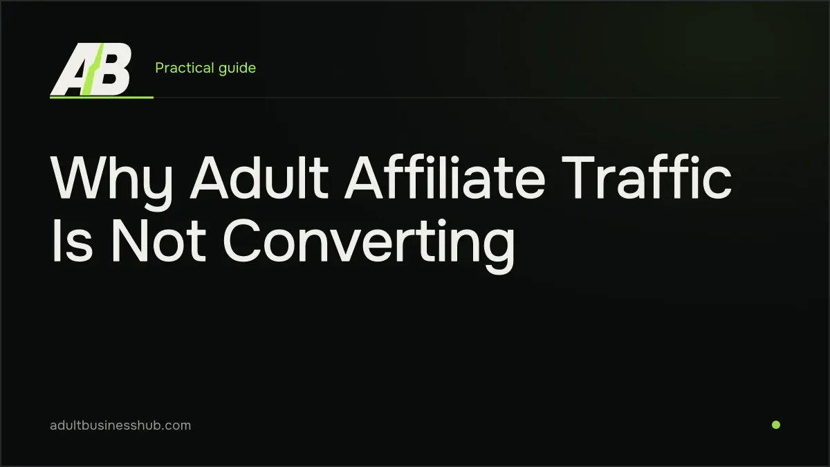 Why Adult Affiliate Traffic Is Not Converting