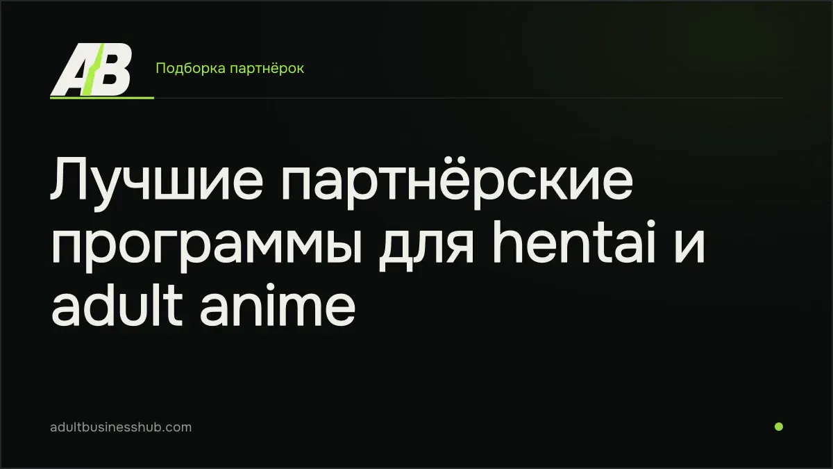 Лучшие партнёрские программы для hentai и adult anime